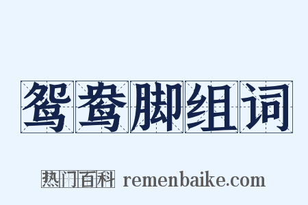 鸳鸯脚组词是什么意思的图片